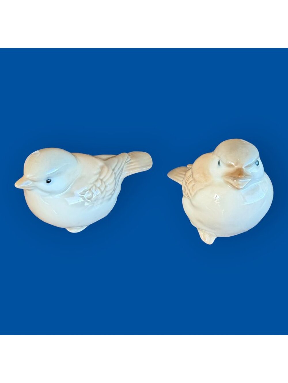 Homco Vintage Sparrow Bird Porcelain Woodland Figurine Duo